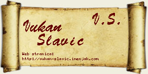 Vukan Slavić vizit kartica